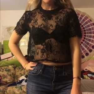 Black lace shirt